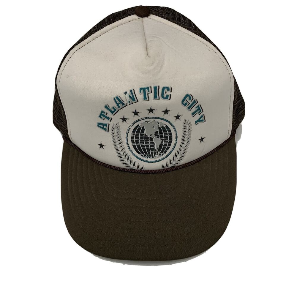 Vintage 70s 80s Trucker Hat Snap Back Atlantic City New Jersey Alfa Bro